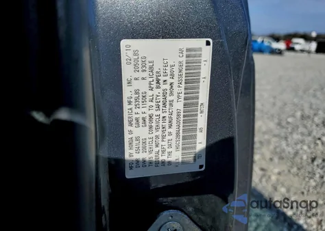 2010 Honda Accord Exl из США, поврежденный, VIN 1HGCS2B84AA005897